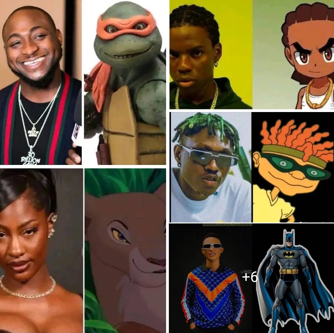 Nigeria 🇳🇬 artists and their cartoon lookalikes 💙
Which one did you love most 🥰💙💙