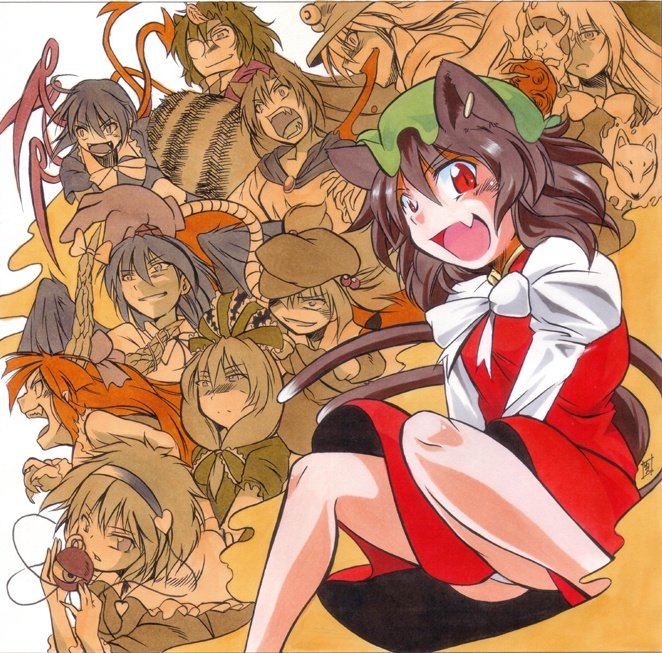 #とにかくワチャーッと集合してる絵を晒す見た人もやる 
遠野妖怪事情 戦慄せしめよ
ケモノ カミサマ 妖怪変化 