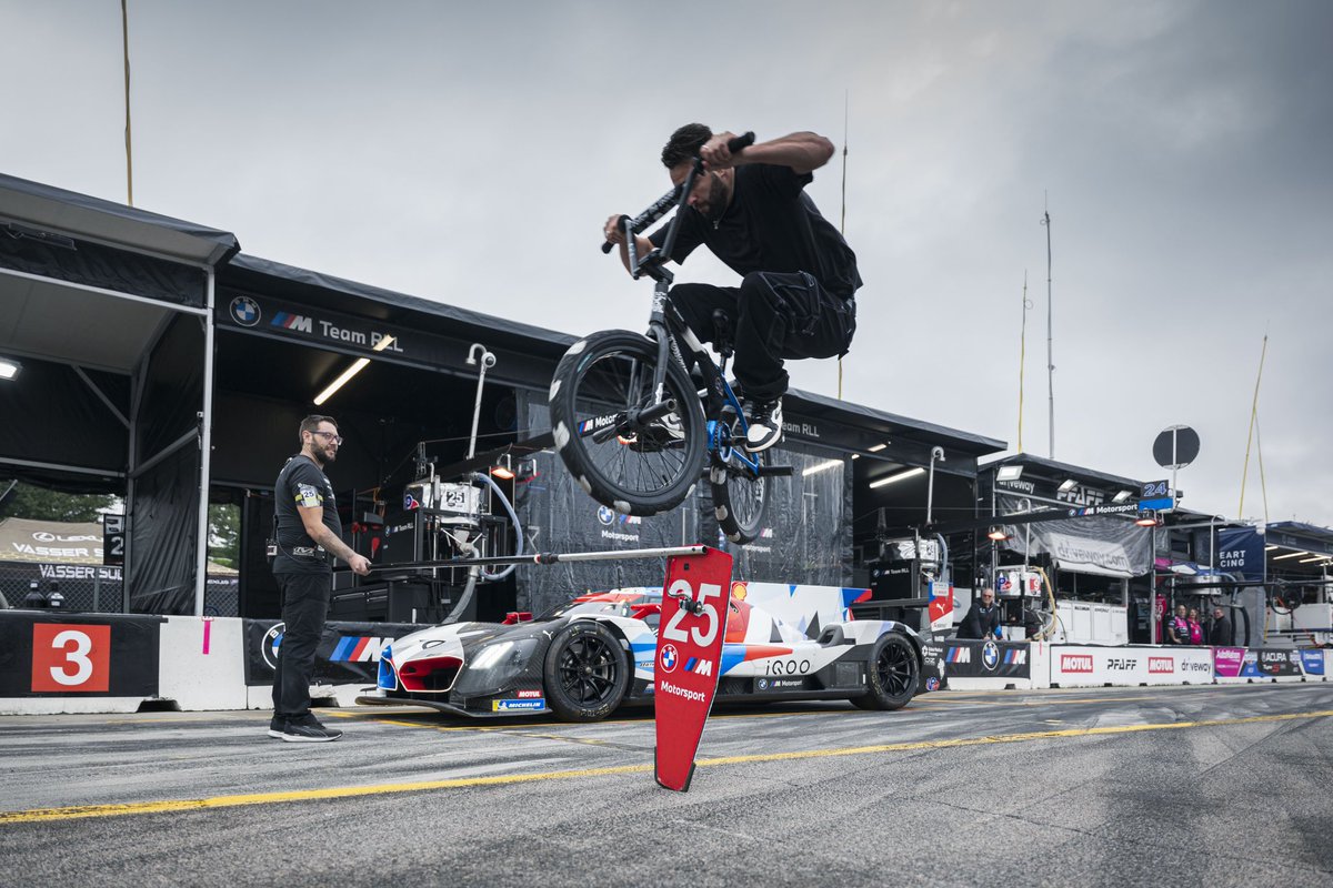 Determined to finish the IMSA season an a 𝗛𝗜𝗚𝗛 🚲🆙 - BMW M Team RLL &amp; Billy Perry #BMWMHybridV8