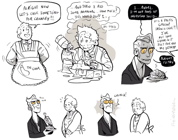 One day, Aziraphale felt like cooking.  #GoodOmens