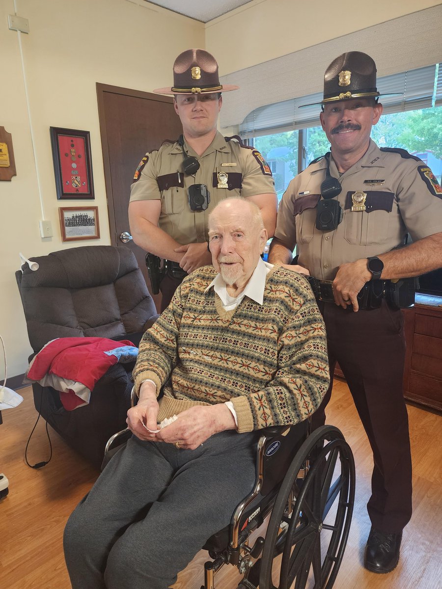 The uniform and squad have changed, but Jim Johnson’s passion for being a trooper hasn’t. Today, the oldest living retired MSP trooper turns 94. As a special surprise, two current troopers recently visited and gave him a look inside a current squad. Happy birthday, Jim!