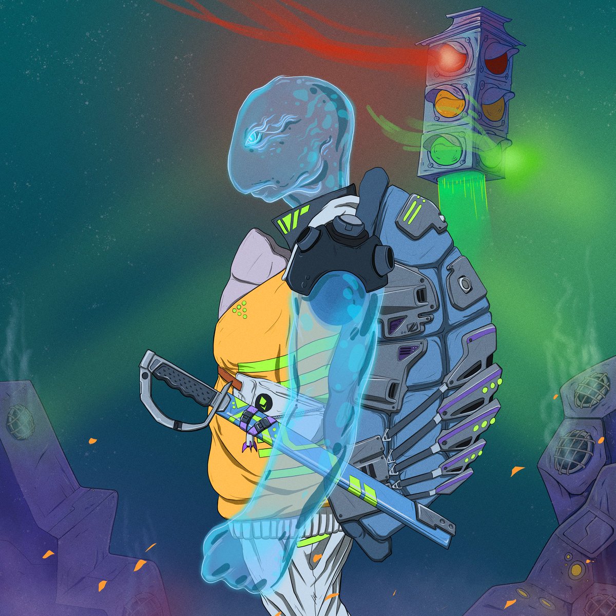 Vol3k01's tweet image. Here some heat for that ass best turtles in the space!!! 🐢🐢🐢🔥🔥🔥@ShellzOrb @StreetTurtlePC #Shellzup #shellzorb #STPC #art #nft #nftart @opensea #blur