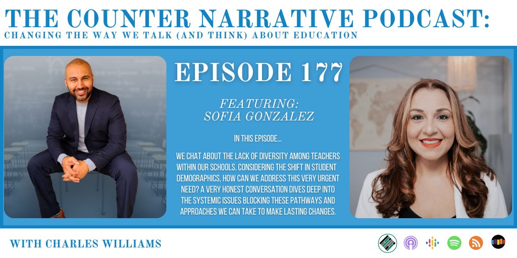 Ep. 177 w/ <a href="/_sofiaspeaks/">Sofia Gonzalez</a> is now available

Check out this brutally honest conversation about how we can address the lack of #diversity among #teachers in our schools.

Dr. G's passion and commitment brings the 🔥 to this convo.

🟢spoti.fi/3QkivQk
🍎apple.co/3M0qxeh