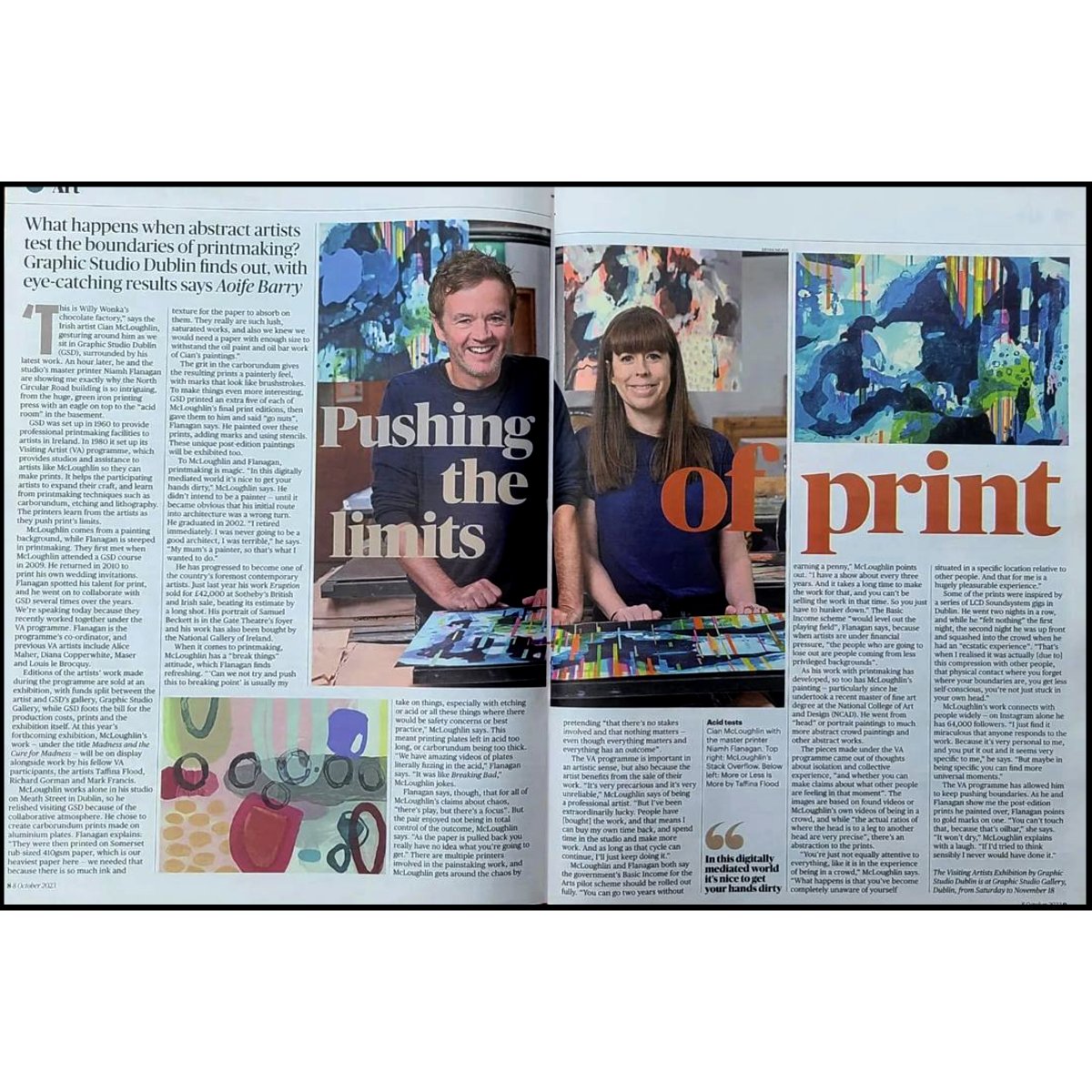 New print release! Huge thanks to @ST__Ireland and @sweetoblivion26 for the feature previewing the upcoming VA exhibition @GraphicStudioG. The work is now installed and on view in advance of the official opening next Thursday Oct 19th. graphicstudiodublin.com/va-23-shop/