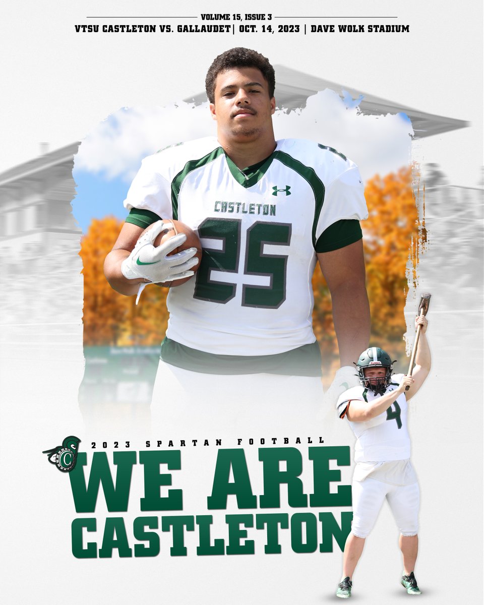 IT'S GAMEDAY! After nearly a month away from home, @CastletonFB returns to Dave Wolk Stadium at noon to open @d3ECFC play against Gallaudet! Tune in LIVE below! 📺 nsnsports.net/colleges/vermo… 📈 castletonsports.com/sidearmstats/f…