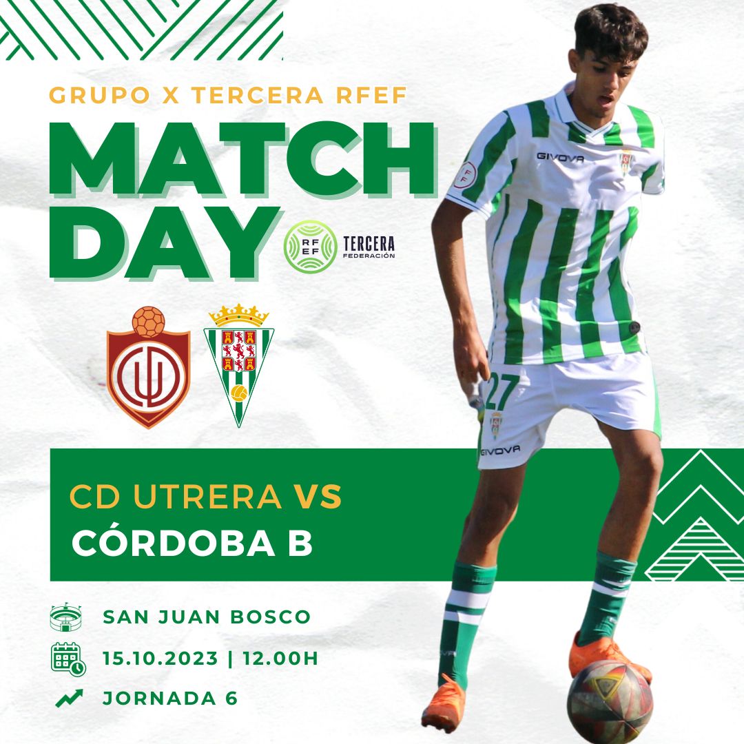 Cantera_CCF's tweet photo. ⚽️ ＭａｔｃｈＤａｙ⚽️
🆚 @UTRERACD - #CórdobaB 
 📈J.6 #TerceraRFEF 
⏰12:00 h
🏟 San Juan Bosco 
#️⃣ #UtreraCCFB https://t.co/IWcCLppmuD