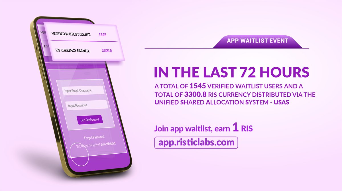 RisticLabs's tweet image. In the last 72 hours 

Novatores, keep the hype going 🚀 

#USAS #RIS #RISTIC #WAITLISTEVENT #AIRDROP