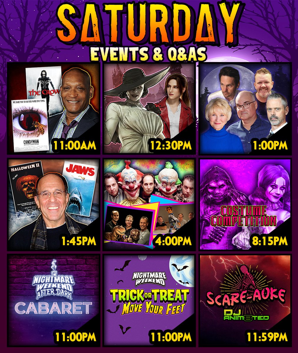 Join us for day 2 of Nightmare Weekend! Tickets are still available so get yours today! nightmareweekend.info/ticketsrva

#NightmareWeekendRichmond #NightmareWeekend #ComicCon