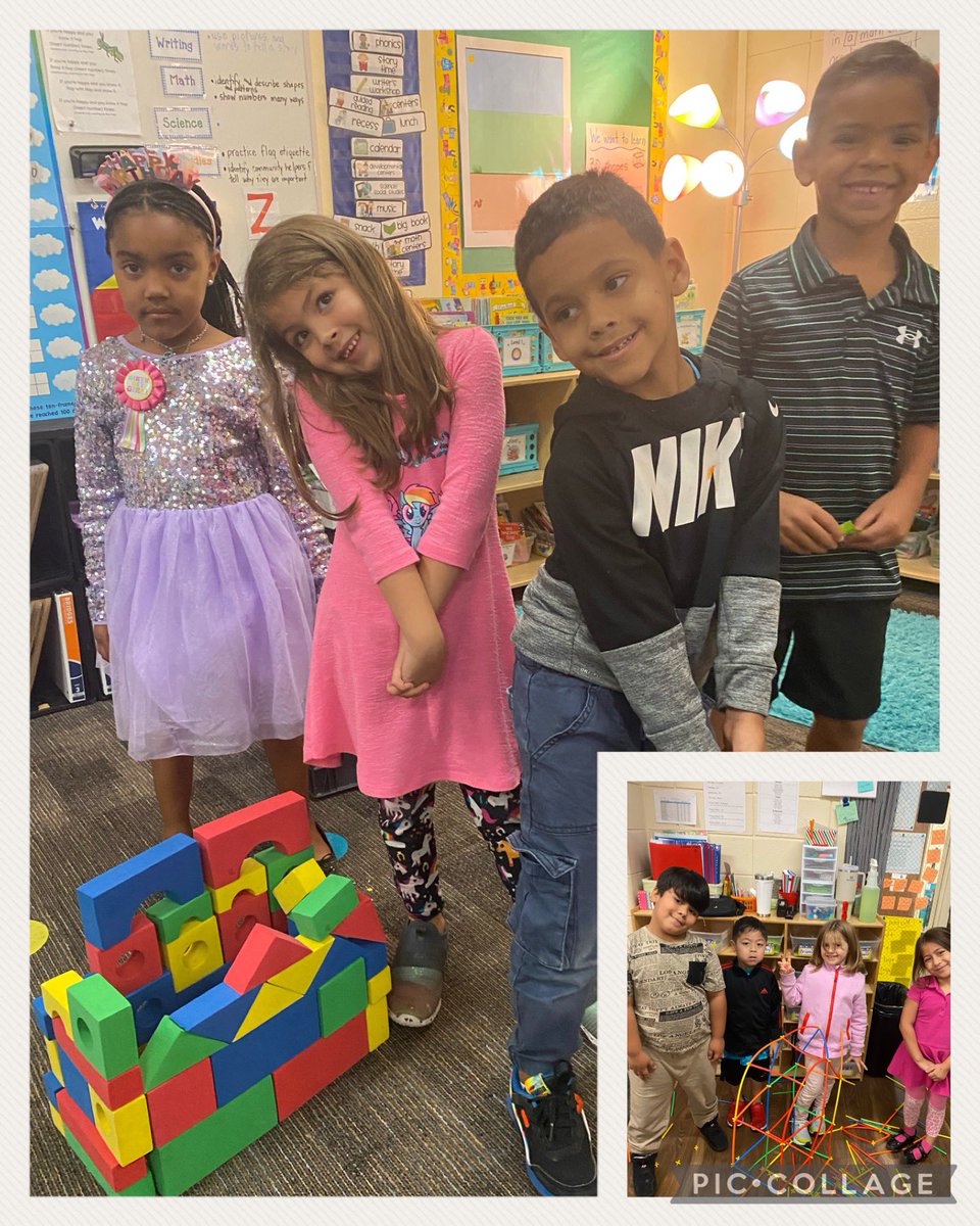 allimceach's tweet photo. This week we read about being “stronger together!” Then we worked as teams to build “big” things during purposeful play. We even made a list of unkind words and worked together to replace them with better choices! @HumbleISD_FE #bettertogether #kinderismyhappyplace https://t.co/F0iq4GKzIy