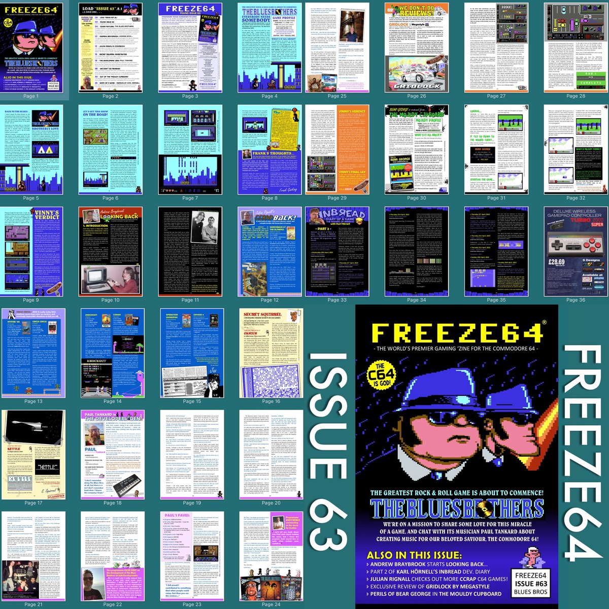 FREEZE64 issue 63
AVAILABLE FROM: 
freeze64.com/freeze64-issue…
It features the fabulous Blues Brothers, along with an interview with its musician Paul Tankard. 
Plus a whole-host of new &amp; exclusive #Commodore64 #C64 content that you won't find anywhere else!
#PassionForTheCommodore64