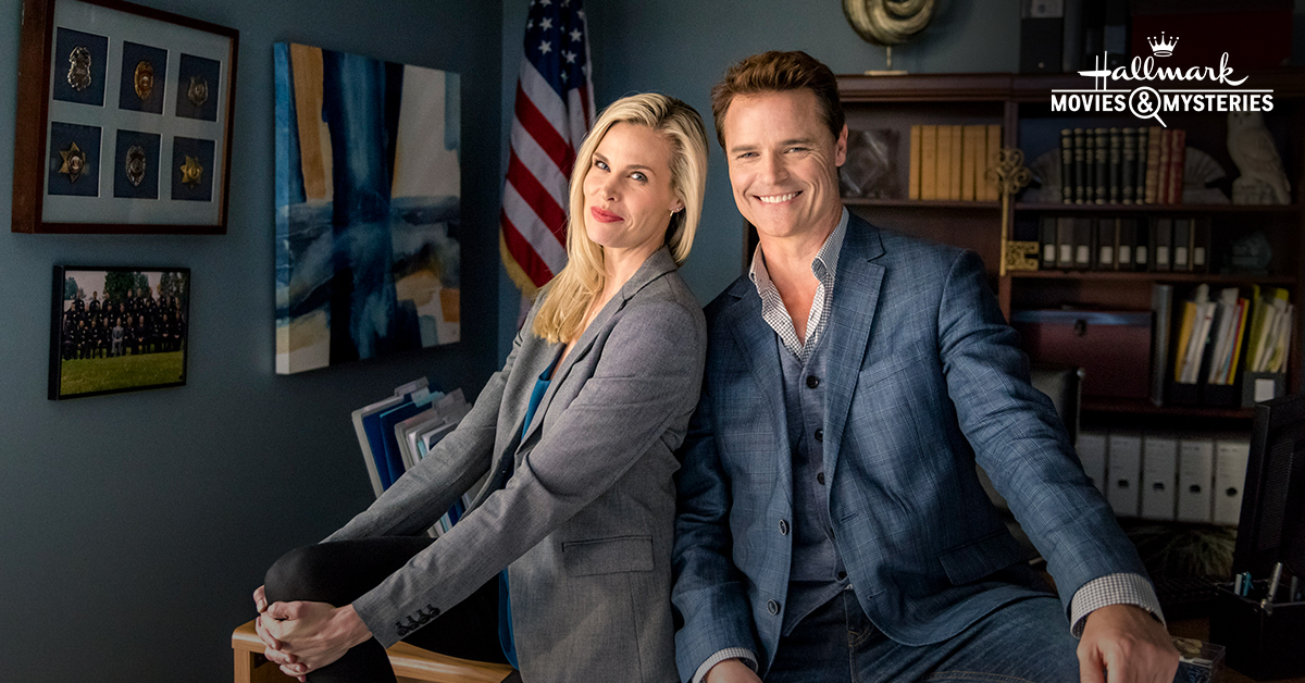 hallmarkmystery's tweet image. Join us for a 5-course mystery feast starring @DylanNealStudio and @BrookeBurns today, #Sleuthers. Tune in to a #GourmetDetective Marathon happening all day! 🔍
