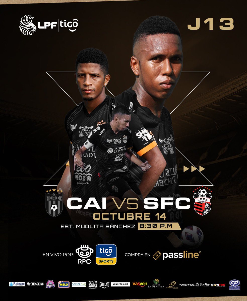 ¡BOLETOS DEL DERBY 🎟️!

Adquiere los boletos para nuestro partido ante <a href="/sanfrafc_pa/">𝗦𝗮𝗻 𝗙𝗿𝗮𝗻𝗰𝗶𝘀𝗰𝗼 𝗙.𝗖.</a> ⬇️

passline.com/eventos/lpf-ca…

#EstoEsCAI