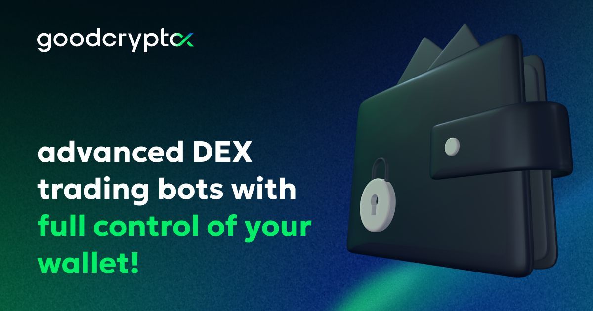 GoodCryptoApp's tweet photo. π Discover the ultimate DEX trading experience with #goodcryptoX, where advanced functionality meets top-tier security.
π Non-custodial bots, smart buy/sell orders & much more.
Check out our blog for details - https://t.co/Sg1CDo8uVX
#GoodCryptoApp https://t.co/tWSMgg3Xmj