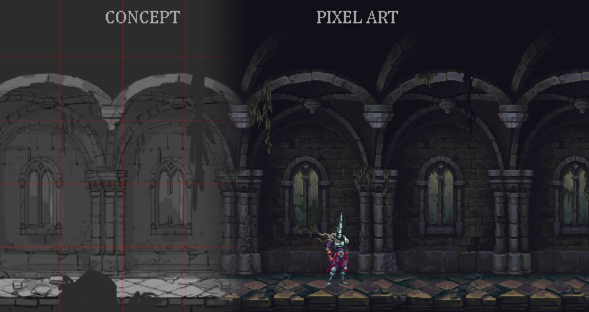 NerkinPixel's tweet photo. Concept➡️Pixel #blasphemous2 #pixelart #ドット絵 https://t.co/fjSGBkJdqn