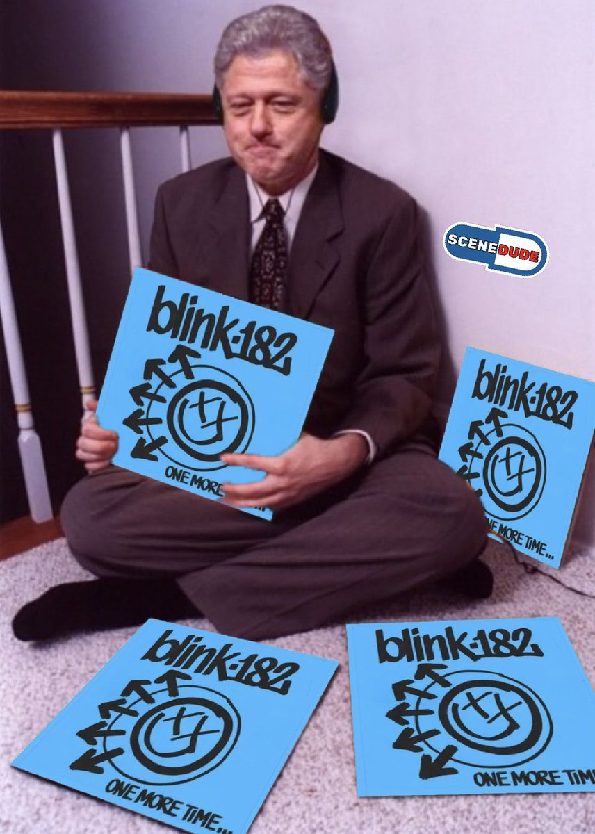 thescenedude's tweet photo. Me constantly listening to blink-182‘s new record „One More Time“ next week https://t.co/zXSXyrClay