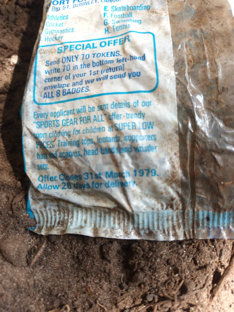 Whoever dropped this in 1979, we’ve recycled it for you? Found at one of our sites in Alderley Edge. #InternationalWasteDay #bagitbinit #KeepBritainTidy