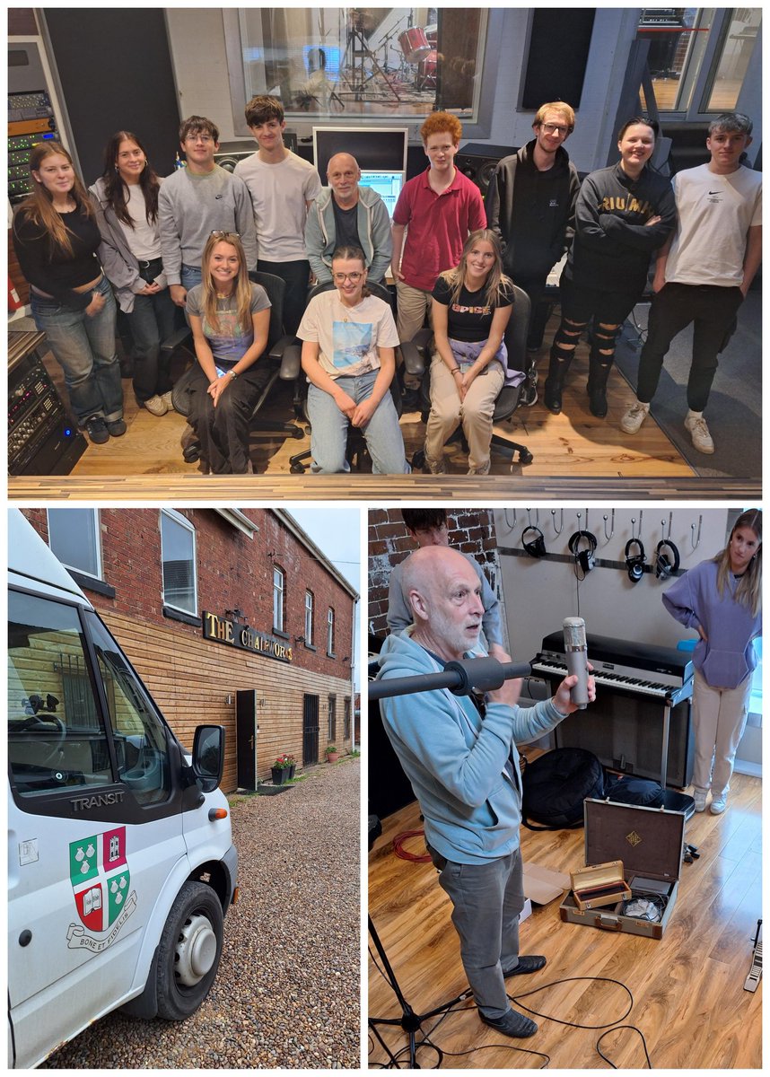 It was great to experience life in a professional studio for the day, with legendary producer Simon Humphreys.
Stems and stereo mixes are now being worked over by the sixth form tech students...It may not be gold disc worthy, but we still look forward to the results.