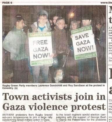 Sadly I've been turning out to demonstrations calling for an end to the occupation of Palestine, and the complicity of our own government in this, for virtually my entire adult life now. Here's hoping I'll see the day when it's no longer needed.