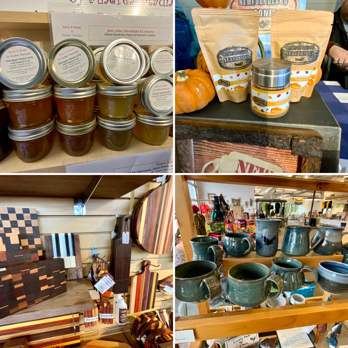 sjfmnl's tweet photo. We have spices, sauces, jellies, pottery, woodwork and more until 4pm at 245 Freshwater Road. #sjfmnl #sjfm #houseitems #homedecor #madehere #stjohns #supportlocalbusinesses https://t.co/IEAzz8c1PJ