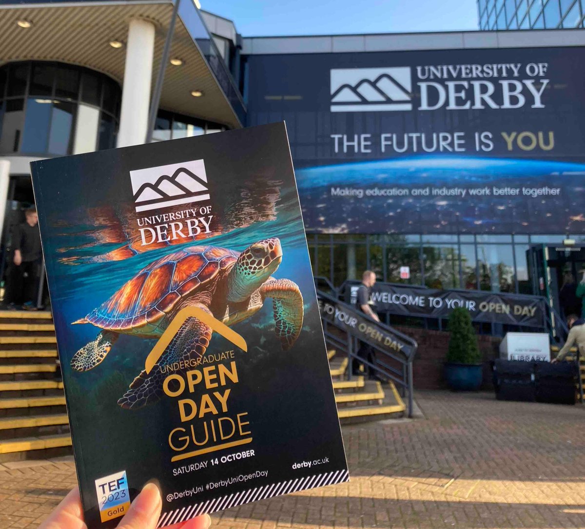 DerbyUni's tweet photo. That’s a wrap for our first Derby Open Day of the academic year! 🙌 

We hope you’ve enjoyed exploring our campus, facilities and opportunities available. 🐏❤

#DerbyUni #DerbyUniOpenDay #TheFutureIsYou https://t.co/TNVjk9js7z