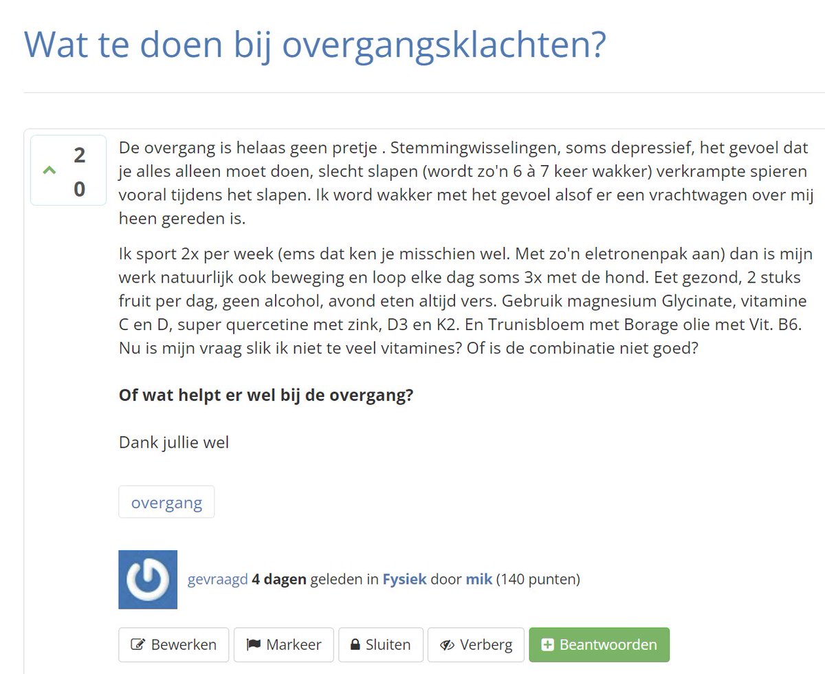 BodyhackerNW's tweet image. Word nu gratis lid van het forum, tot eind december. Stel daar jouw gezondheidsvragen of beantwoord die van anderen! Hier: bodyhacker.network/subscription-p…

Deze vraag is actueel: Wat te doen bij overgangsklachten? bodyhacker.network/forum/31/wat-t…