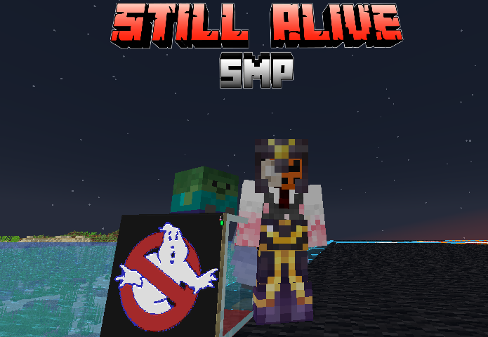 cezenn's tweet photo. Had another spoooooky ( i mean fun derpy) stream on #StillAliveSMP #SASMP We almost finished with our Ghost Busters #MinecraftMapArt 👻🚫 We sent our crew to the epic @gr8tlakesgirl who is playing epic MC and also doing a raising fund donation ❤️! Go check it out!!! https://t.co/k7e0ui83NP