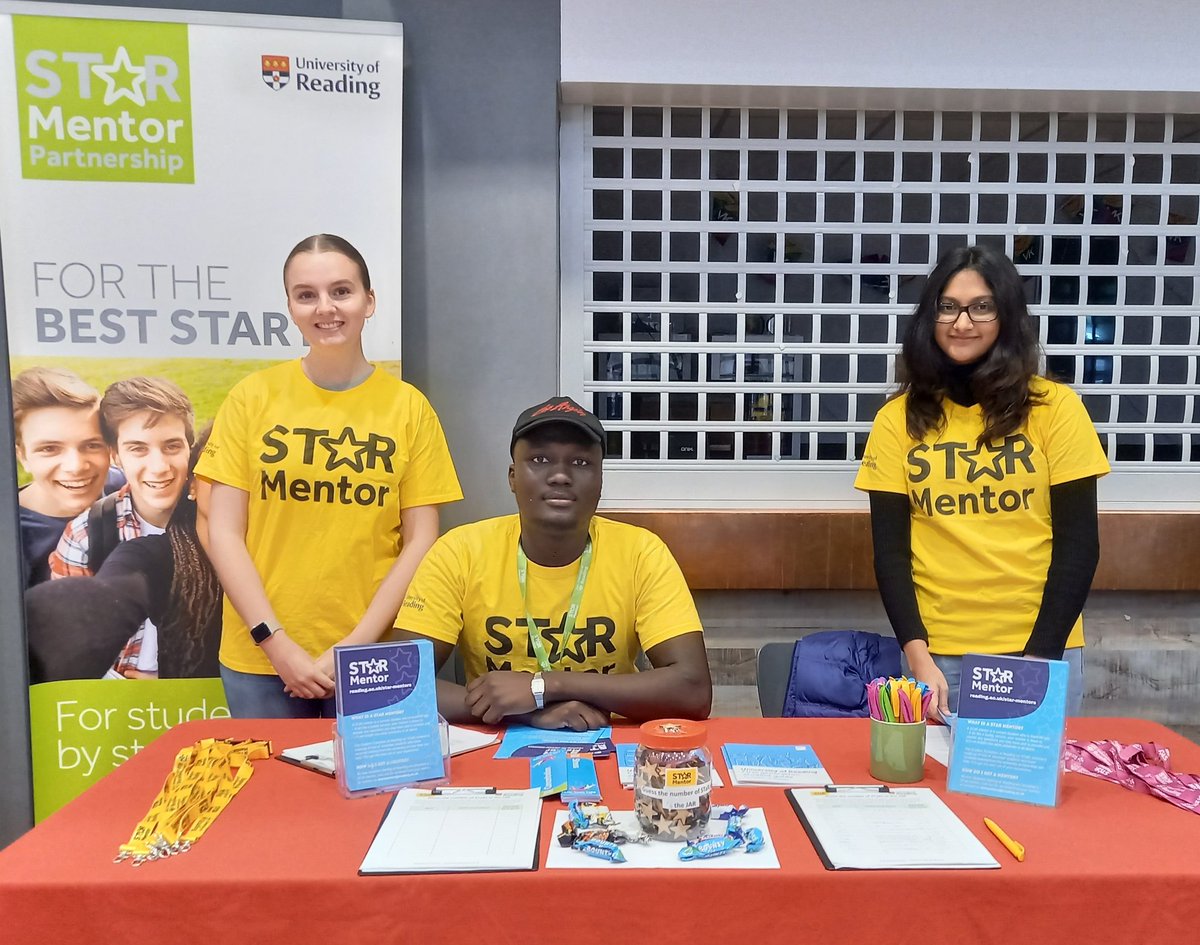 It's Open Day at UoR🙂 Come &amp; meet our friendly STaR mentors in the Reading Student Union. You can't miss our bright t-shirts☀️🎊👋 <a href="/UniofReading/">Uni of Reading</a> <a href="/RUBagelman/">ReadingUni Bagelman</a> <a href="/UniRdg_Student/">UoR Student</a> <a href="/UniRdg_Red/">UoR Red Award</a> <a href="/ReadingUniSU/">Reading Students’ Union</a> <a href="/UniRdg_Music/">UoR Music</a>