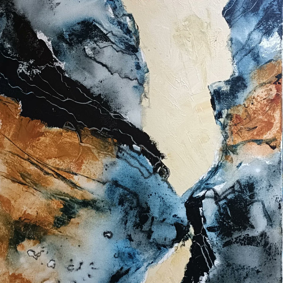 "Gordale Scar, Yorkshire Dales", charcoal sketch and initial stage of my interpretation of this deep limestone gorge.#abstractart #abstractlandscape #contemporaryartist #rbsa #yorkshirelandscape #yorkshiredales #mixedmediaart #mixedmediaartist #rbsagallery