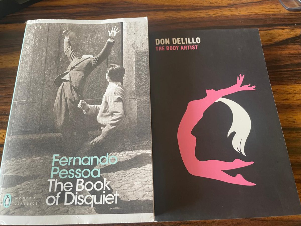 Was just looking through my books and just realised these two similar cover concepts #dondelillo #fernandopessoa