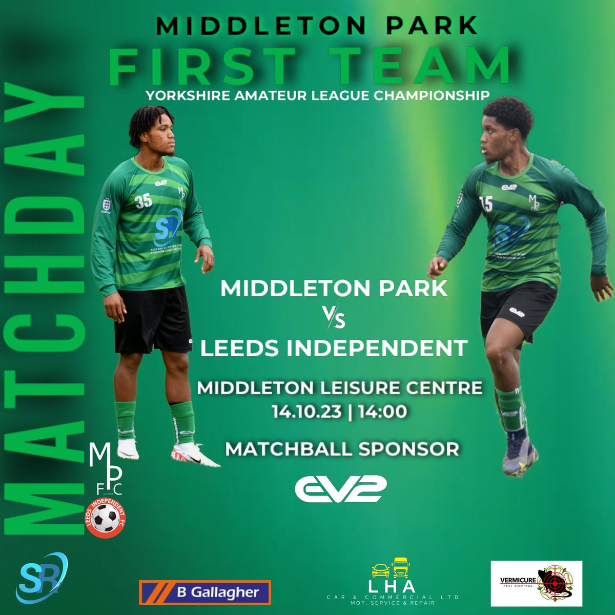 𝗠𝗔𝗧𝗖𝗛𝗗𝗔𝗬 The first team host Leeds Independent in the league this afternoon. Come down and support the lads!!! 💚 ⌚️| kick-off: 14:00 📍| Middleton Leisure Centre, LS10 4AX