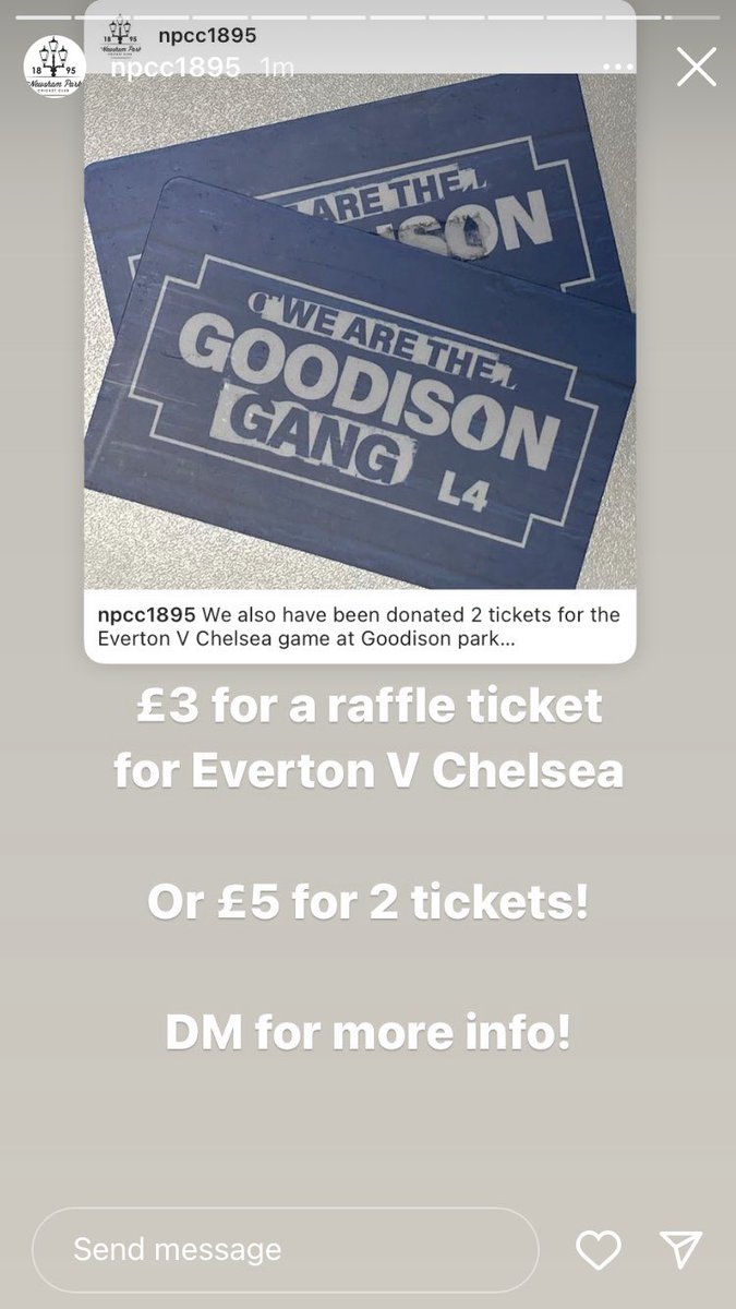 A reminder, our raffle is open to all to join if you wish and it will be drawn on Saturday 4th November Please share and spread the word to help us raise funds! Thanks all 😃 #Cricket #Tickets #LiverpoolFC #LFC #CurtisJones #Jones #Everton #EvertonFC #Goodison #GoodisonPark