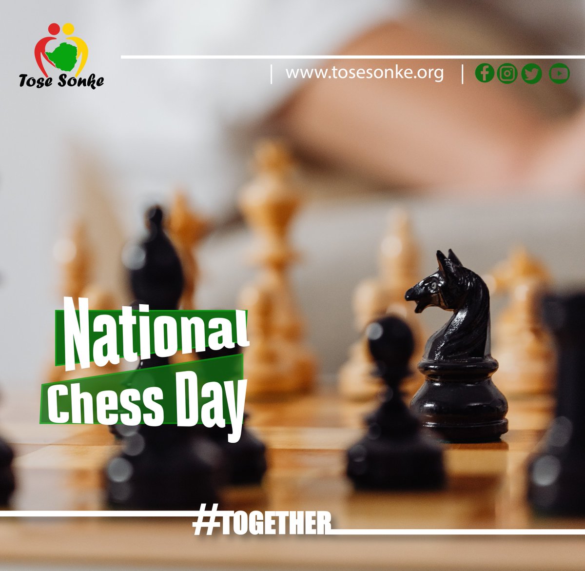 Happy National Chess Day!

#tosesonke #chess #chessclub #chessmoves #harare #zimbabwe #zim #chess2023 #lifecoach #chess #NationalChessDay