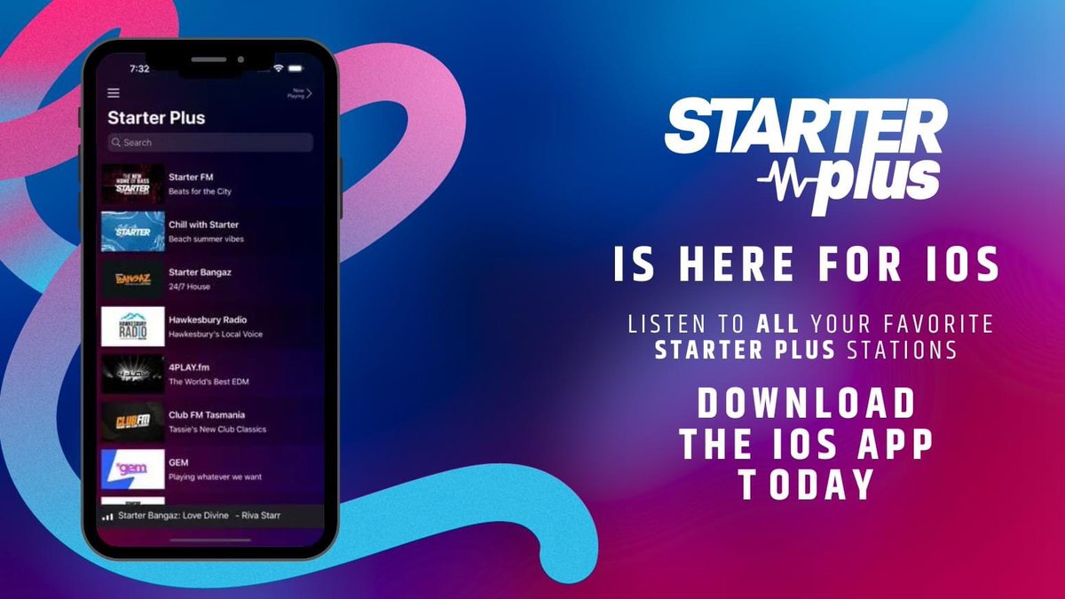 StarterFM's tweet photo. Starter Plus is officially here, get familiar with Australia's new home for independent media. 

You will be now be able to listen to Starter FM, plus Chill with Starter FM, Starter Bangaz and other curated streams, 24/7.

Download the app today: 
https://t.co/r7aY6edtNZ https://t.co/gDpr5ir6bC
