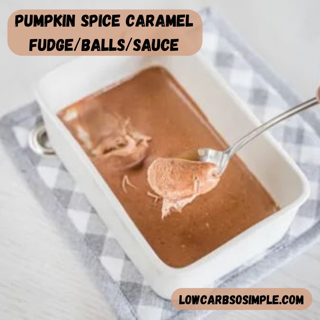 lowcarbsosimple's tweet image. If you love warm and spicy pumpkin spice flavors, you will love this versatile recipe, Keto Pumpkin Pie Caramel Sauce or Dip or creamy Keto Pumpkin Pie Spice fudge balls.

Find my recipe here:  lowcarbsosimple.com/3-ingredient-k… 

#pumpkinspice #fallfoods #lowcarbtreats #lowcarbsosimple
