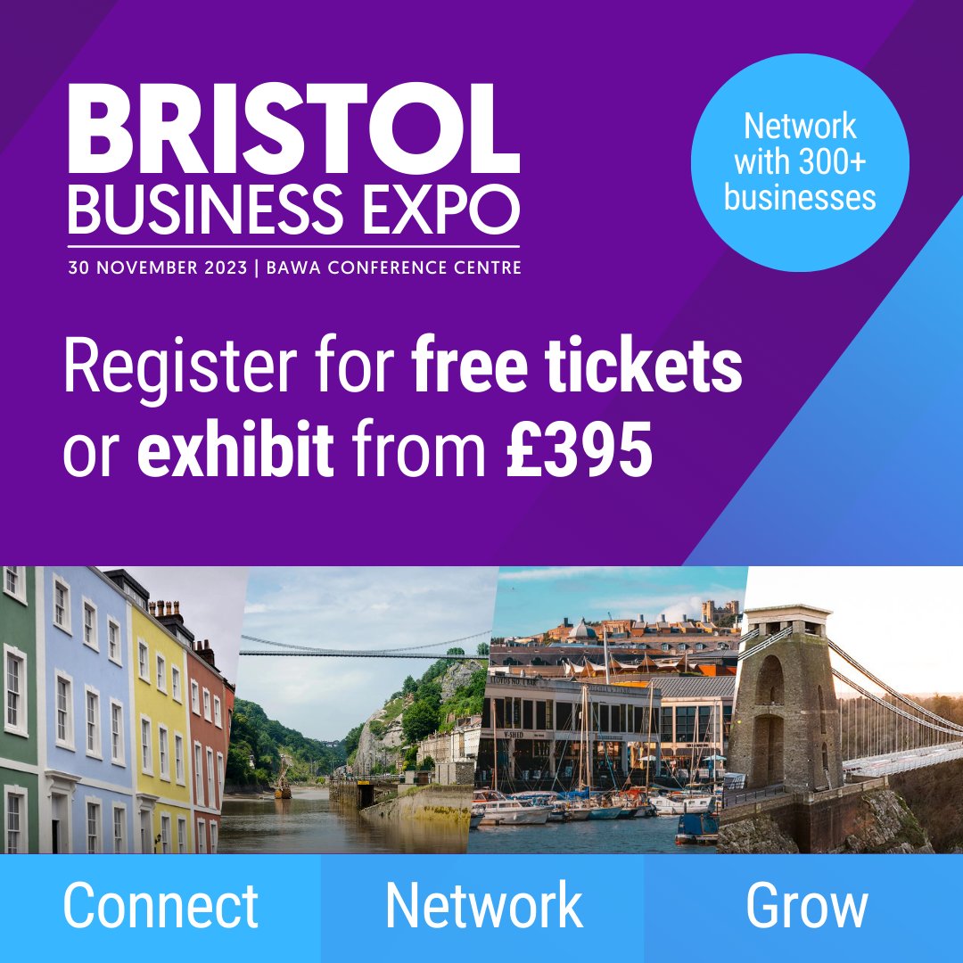 ExpoBristol's tweet photo. Build your database of businesses in Bristol by exhibiting with us at Bristol Business Expo, https://t.co/oXIOZezBnn 💯💥 #BristolExpo https://t.co/D5c3vzpF4D