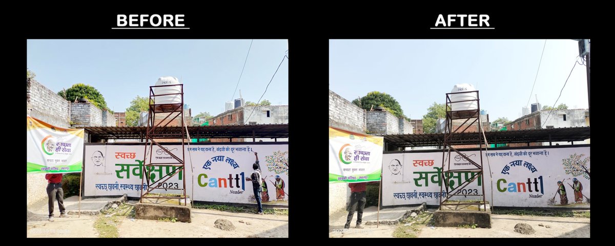 cbjbp's tweet image. Slogan painting on conservancy vehicles / Painting on PGL walls in Cantonment Board Jabalpur on 14.10.2023 under SCDPM3.0

@pddecc 

#SpecialCampaign3 

#swach