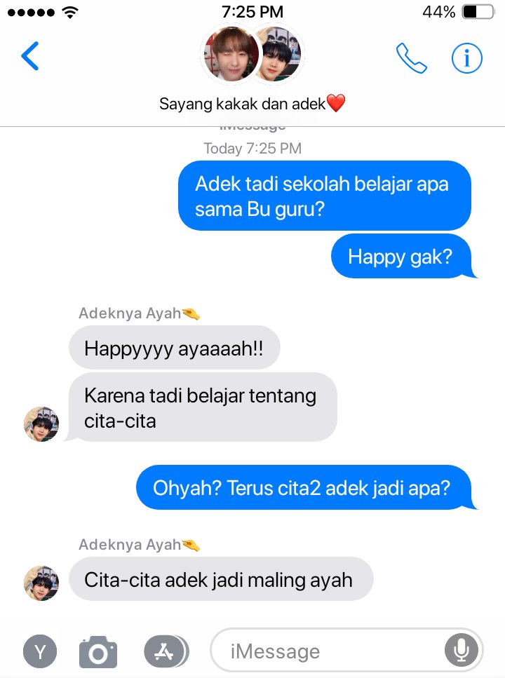 Cita-cita adek Iyo

Nct few tweets