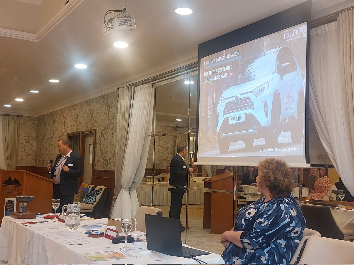 #FujiUltra #Drivingdiagnotics delivers presentation on their mobile car xray system. @SCoRMembers NI study day. Amazing results prevented 50% of patients attending A&E. This has great outcomes for patients that are elderly and live in rural locations.
