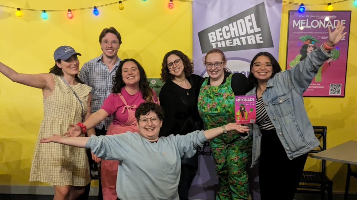 BechdelTheatre's tweet photo. Such a lovely Bechdel Circle after #Melonade! Thanks to everyone who joined us for this v fruity chat about neurodiversity, disability, education & 100 reasons to absolutely loathe the tories 🍉 https://t.co/OpyZfYb5CX