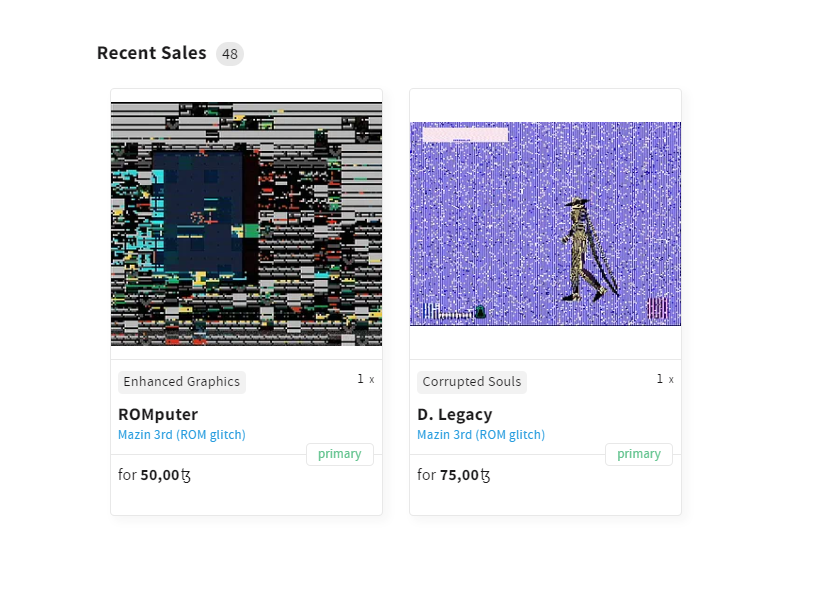 endless_mazin's tweet photo. GM ☕️
"D. Legacy" and "ROMputer" collected by @Per0lS, greatest supporter of the both collection, thank you friend 🫂 #corruptedsouls #enhancedgraphics https://t.co/vJueFRricg