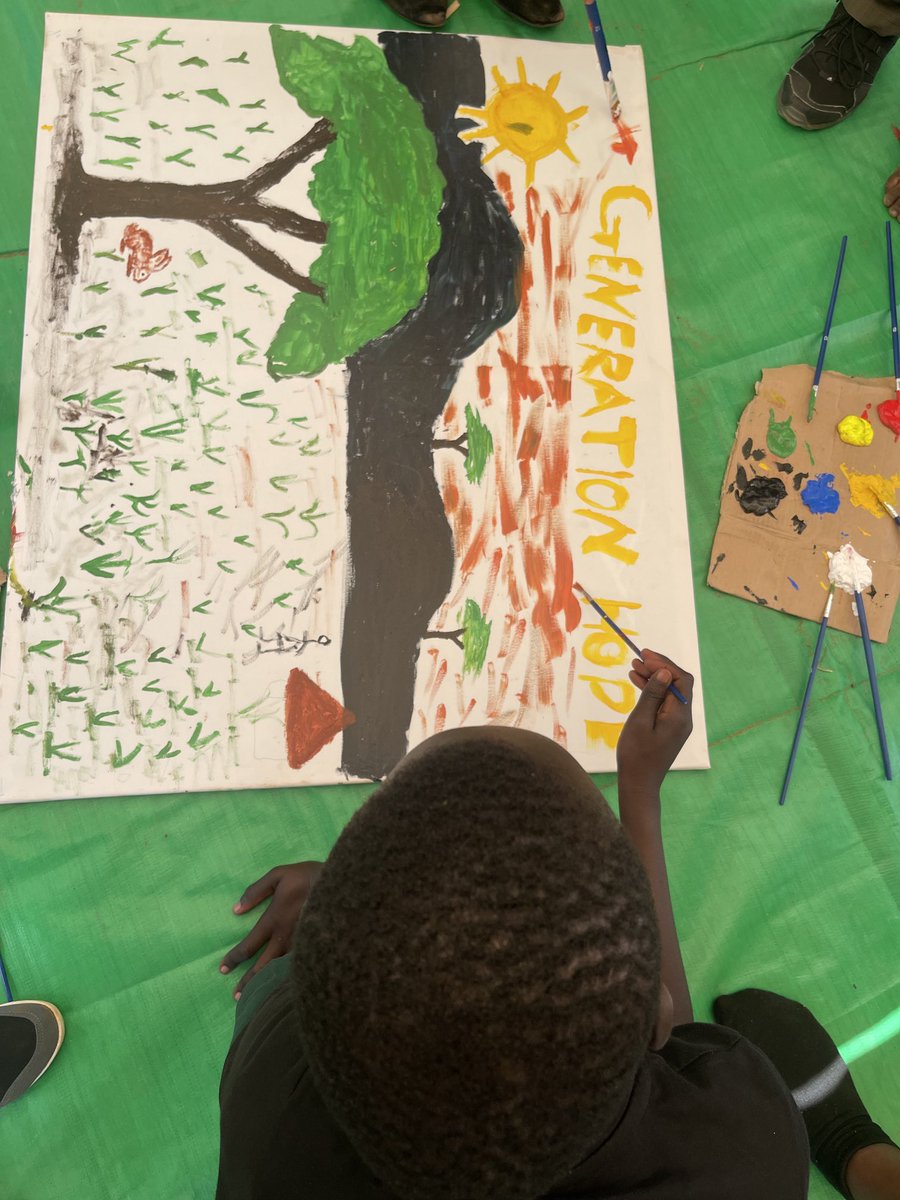 savechildrenug's tweet photo. Children using art to express the kind of future environment they want for their generation. #climateaction #GenHope https://t.co/bjLCiS1Isv