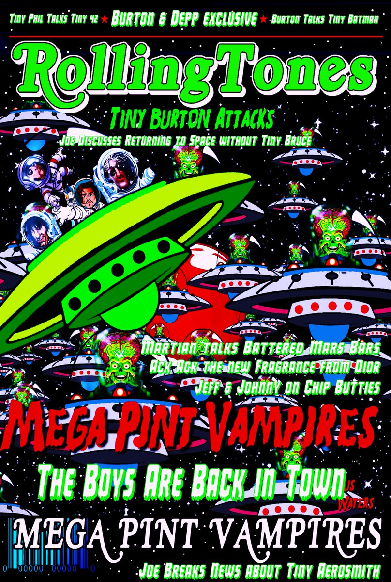 MagicalMusicMan's tweet photo. Ok another oldy. Who remembers this from the end of last year. #RollingTones cover #megapintvampires & of course the late #jeffbeck
#johnnydepp #joeperry #alicecopper @hollywoodvamps @JoePerry @alicecooper
Loved this one #timburton @TimBurtonArt #marsattacks https://t.co/p5SiNCWstt