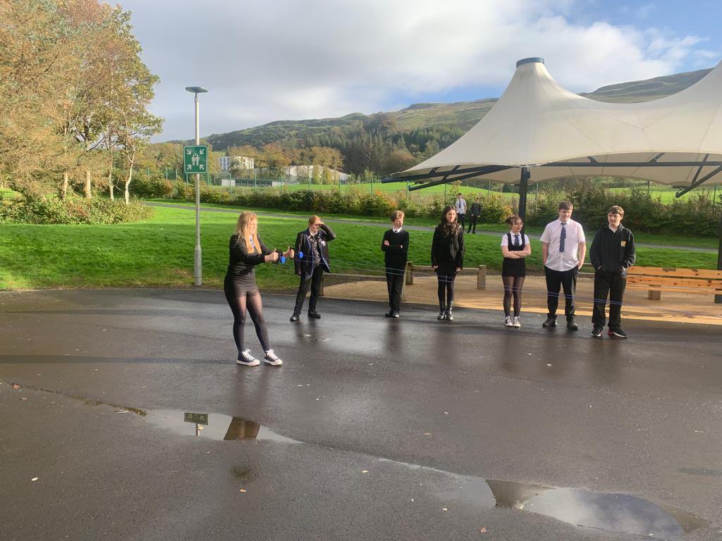 Mrs Duff’s S3 Physics pupils doing experiments outdoors, demonstrating the ‘Doppler Effect’ 🔊📣🥼@largsacademy #outdoorlearning