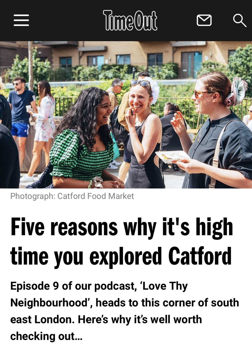 A HUGE thank you to @TimeOutLondon for their brilliant feature this week! If you agree that we’re a reason to visit Catford then vote for us at the Mayor of Lewisham’s Business Awards in the Best Market category! Vote NOW at the link below! lewisham.gov.uk/myservices/bus…