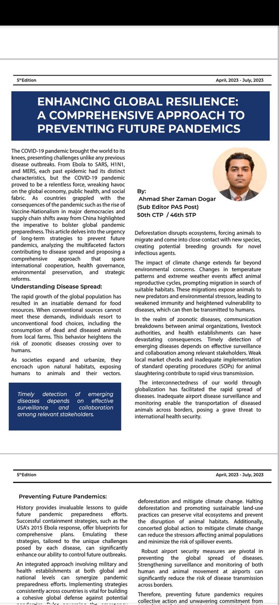 DogarASZ's tweet photo. My article on preventing future pandemics was published in PAS-POST. https://t.co/V9SE6kUBuk