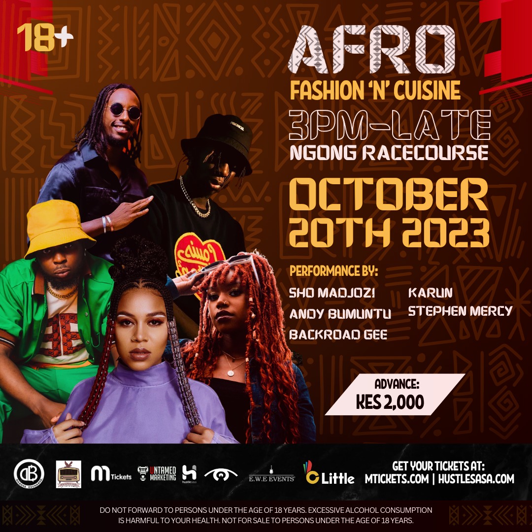 notarealmark's tweet photo. Usipigwe na FOMO ya event zote. 

Get your tickets for the #AfroFashionNCuisine festival on Mashujaa Day. Damage ni 2k. Tupatane 🫡

https://t.co/tWbVPUURKl https://t.co/8uq5CX5t8p