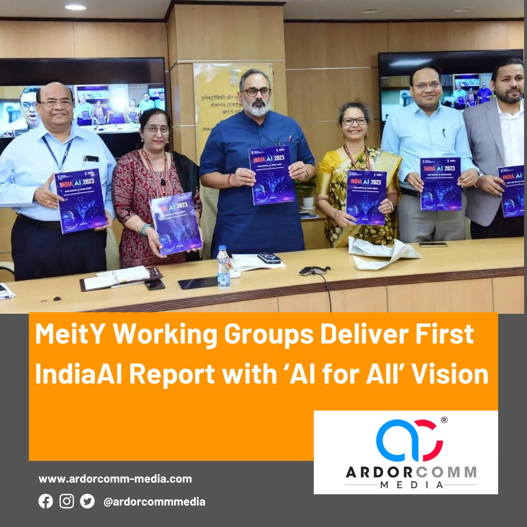 ardorcomm's tweet photo. MeitY Working Groups Deliver First IndiaAI Report with ‘AI for All’ Vision
-By ArdorComm News Network
https://t.co/JxIMhLGFM5
#ArdorCommMediaNews #ArdorCommMedia
#MeitY #IndiaAI #AIForAll #ArtificialIntelligence #AIReport #AIinIndia #AI #TechnologyVision #AIInnovation https://t.co/f3uUyLL7eW