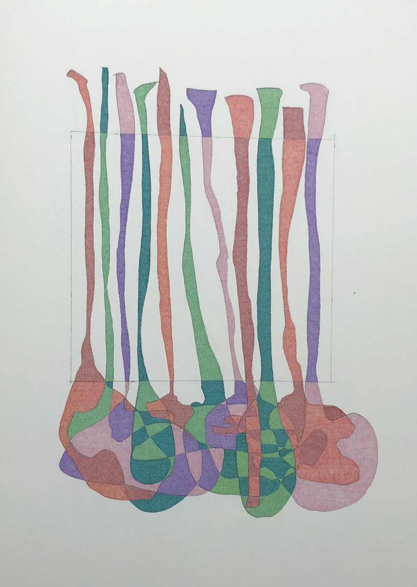 SueBlog1's tweet image. I think these have a bit of an art nouveau vibe, or cell biology. What do you think?
All art pens, H 17.7 x W 11.8 cm, H 16.4 x W 11.1 cm, H 19.4 x W 13.1 cm.