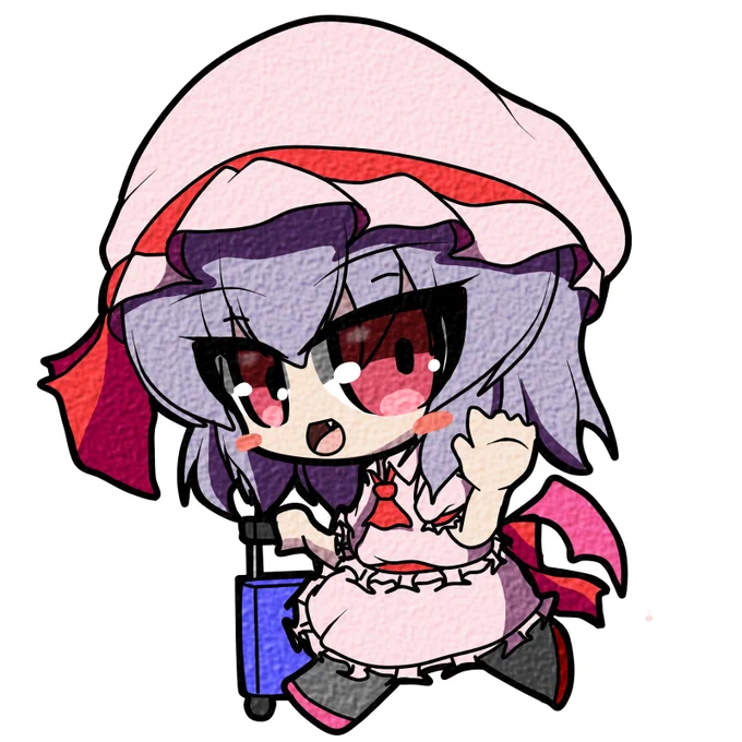 今週の日曜日絵(┃ヮ┃ э )Эおでかけレミリア大阪に行ってまいります#東方#レミリア#東方紅楼夢19 