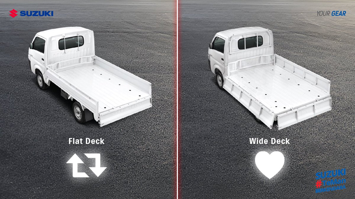 SuzukiIndonesia's tweet photo. Pilih jagoan tempurmu! 💪🏻

Retweet untuk Flat Deck
Like untuk Wide Deck https://t.co/IHpby65YsA